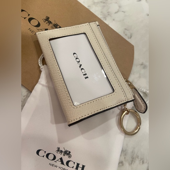 NWT! Coach Skinny ID leather case wallet with keychain + Gift wrap! - Picture 6 of 14